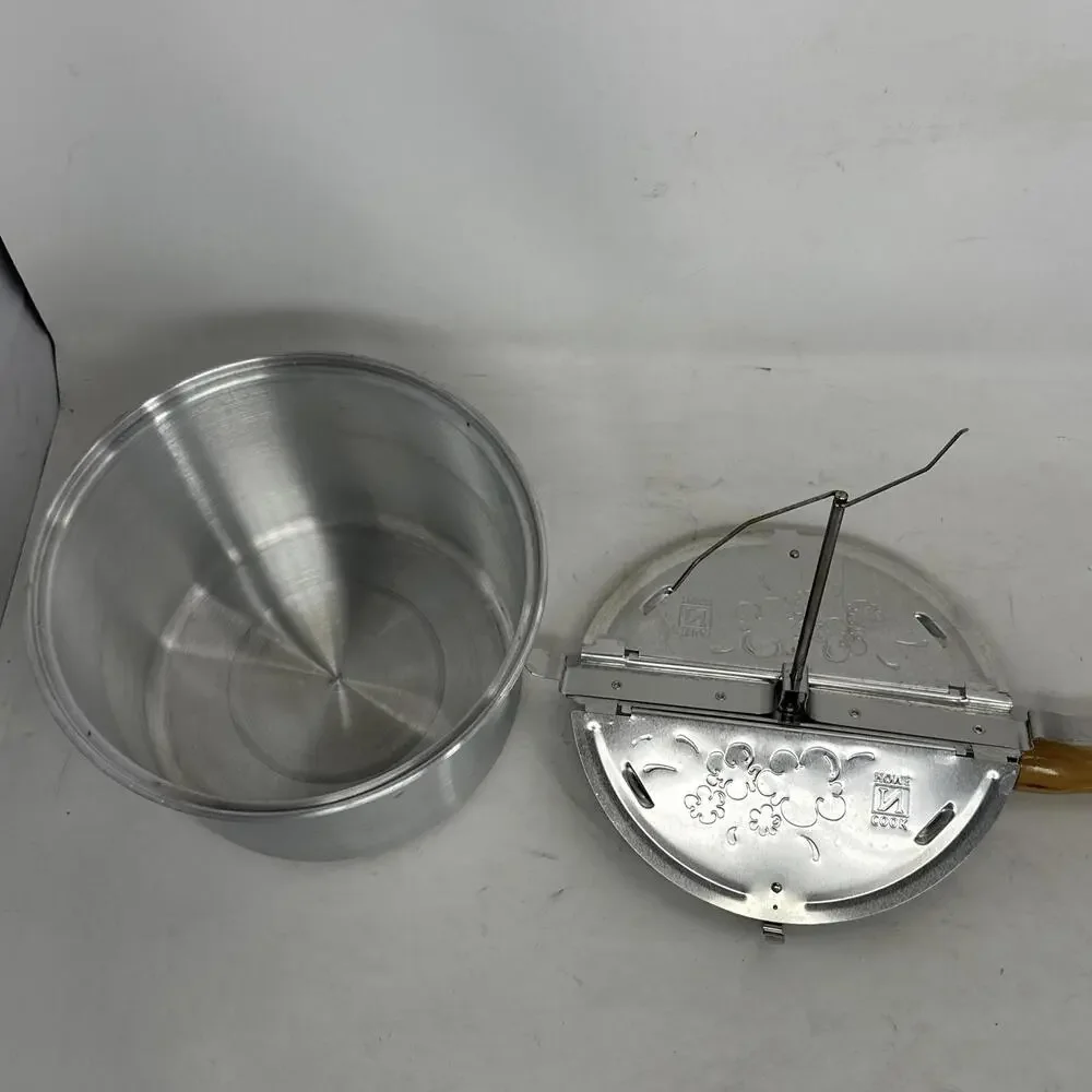 Cook N Home 6 Quart Aluminum Stovetop Popcorn Popper Silver Pre-owned - Picture 6 of 6